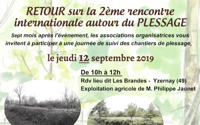 Retour sur la 2ème rencontre internationale autour du Plessage – le 12 septembre à Yzernay (49) 🗓 🗺