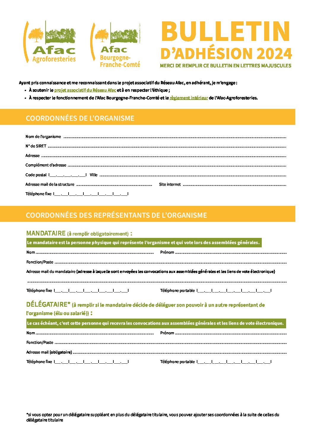 Bulletin 2024 BOURGOGNE-FRANCHE-COMTE - Afac-Agroforesteries